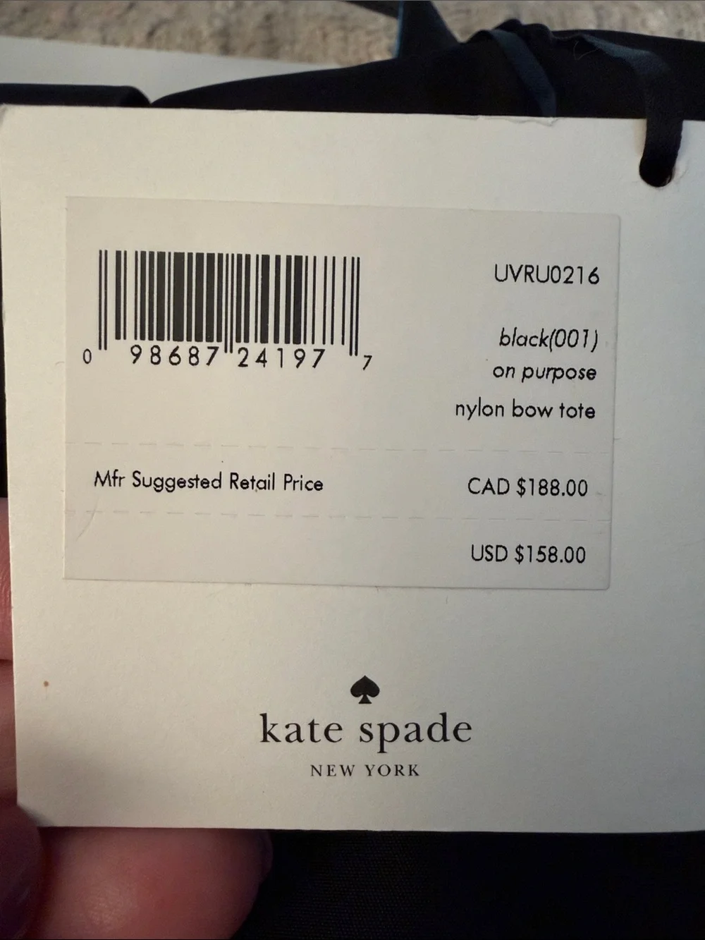 kate spade On Purpose nylon bow tote